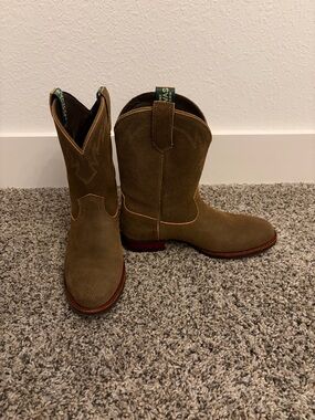 Tecovas Brown Suede Cowboy Boots